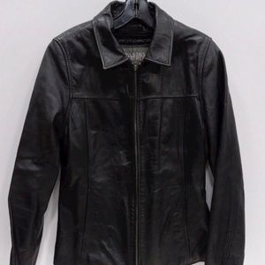 Women's Wilsons Leather Black Jacket Size M